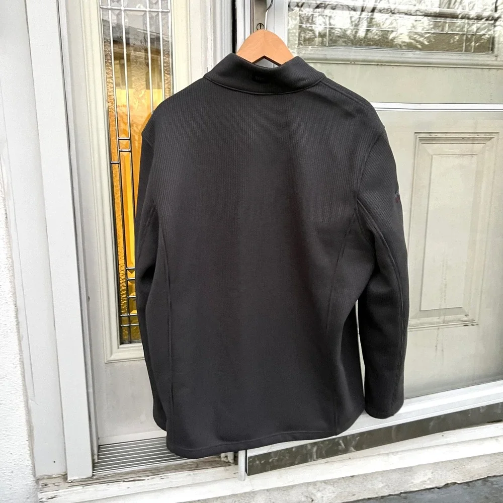 OGIO Grit Jacket Men‎ Fleece Performance Utility Cadet Collar Gray Full Zip XLT